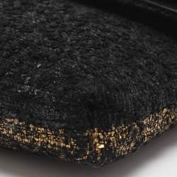 Pre Owned Escada Tricolor Tweed Wristlet Clutch