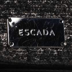 Pre Owned Escada Tricolor Tweed Wristlet Clutch