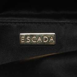 Pre Owned Escada Tricolor Tweed Wristlet Clutch