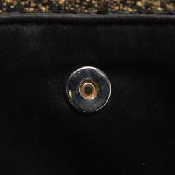 Pre Owned Escada Tricolor Tweed Wristlet Clutch