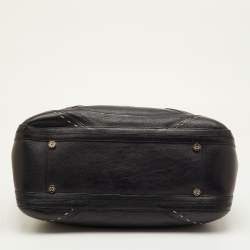 Pre Owned حقيبة يد إسكادا جيب أمامي جلد أسود