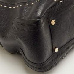 Pre Owned حقيبة يد إسكادا جيب أمامي جلد أسود