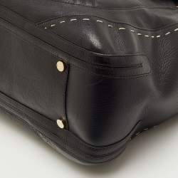 Pre Owned حقيبة يد إسكادا جيب أمامي جلد أسود