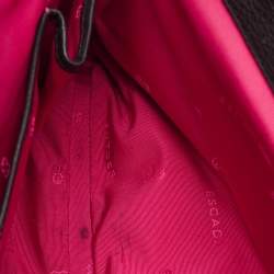 Pre Owned حقيبة يد إسكادا جيب أمامي جلد أسود