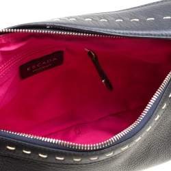 Escada Black Leather Eluna Shoulder Bag