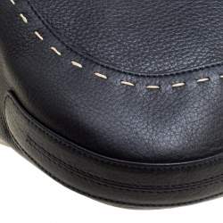 Escada Black Leather Eluna Shoulder Bag