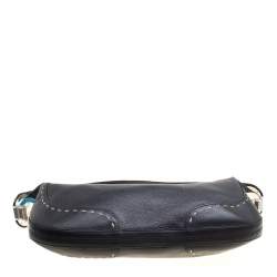 Escada Black Leather Eluna Shoulder Bag