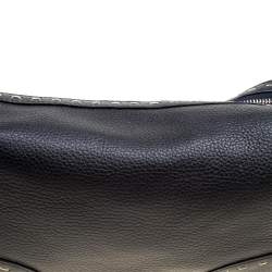 Escada Black Leather Eluna Shoulder Bag