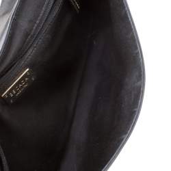 Pre Owned Escada Black Leather and Calfhair Shoulder Bag