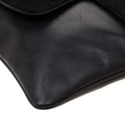 Pre Owned Escada Black Leather and Calfhair Shoulder Bag