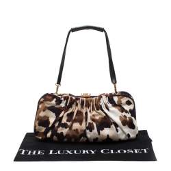 Escada Camouflage Canvas Shoulder Bag
