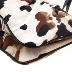 Escada Camouflage Canvas Shoulder Bag