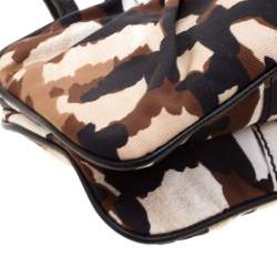 Escada Camouflage Canvas Shoulder Bag
