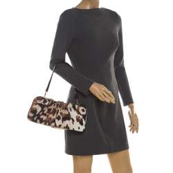 Escada Camouflage Canvas Shoulder Bag