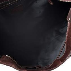 Pre Owned Escada Metallic Gold Nylon and Leather Buckle Flap Shoulder Bag