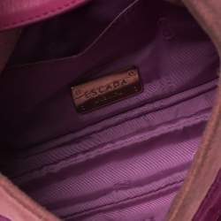 Escada Pink Nubuck and Leather Pochette Bag