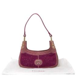 Escada Pink Nubuck and Leather Pochette Bag
