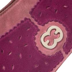 Escada Pink Nubuck and Leather Pochette Bag
