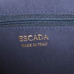 Pre Owned Escada Light Blue Nubuck Leather Box Top Handle Bag