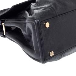 Escada Black Leather Top Handle Bag