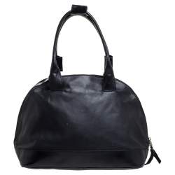 Pre Owned Escada Black Leather Dome Satchel