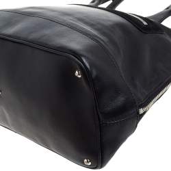 Pre Owned Escada Black Leather Dome Satchel