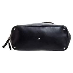 Pre Owned Escada Black Leather Dome Satchel