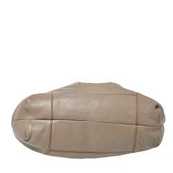 Pre Owned Escada Grey Leather Zip Hobo