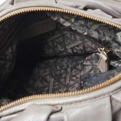 Pre Owned Escada Grey Leather Zip Hobo