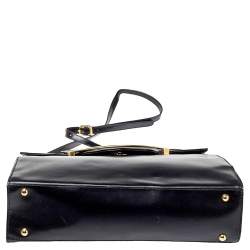Escada Black Leather Top Handle Bag