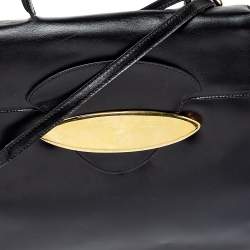 Escada Black Leather Top Handle Bag