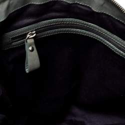 Pre Owned Escada Green Woven Leather Tassel Tote