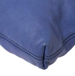 Pre Owned Escada Purple Leather Flap Shoulder Bag