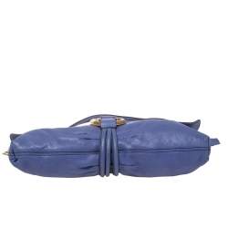 Pre Owned Escada Purple Leather Flap Shoulder Bag