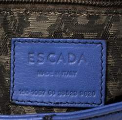 Pre Owned Escada Purple Leather Flap Shoulder Bag