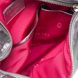 Pre Owned Escada Metallic Silver Leather Hobo