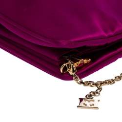 Pre Owned Escada Pink Satin Chain Shoulder Bag