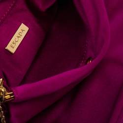 Pre Owned Escada Pink Satin Chain Shoulder Bag