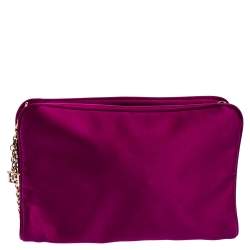 Pre Owned Escada Pink Satin Chain Shoulder Bag
