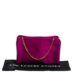 Pre Owned Escada Pink Satin Chain Shoulder Bag