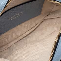 Pre Owned Escada Pastel Blue Leather Crossbody Bag