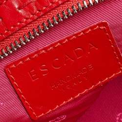 Pre Owned Escada Red Leather Eluna Shoulder Bag