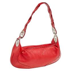 Pre Owned Escada Red Leather Eluna Shoulder Bag