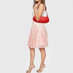 Pre Owned Escada Red Leather Eluna Shoulder Bag