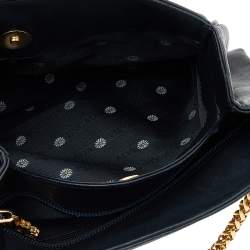 Escada Black Leather Chain Tote