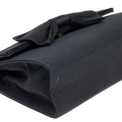 Pre Owned Escada Black Nylon Bow Crossbody Bag