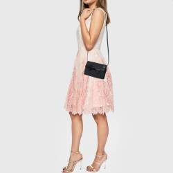 Pre Owned Escada Black Nylon Bow Crossbody Bag
