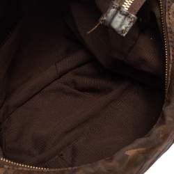 Pre Owned Escada Brown Monogram Canvas And Leather Hobo