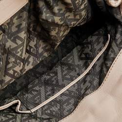 Pre Owned Escada Powder Pink Pleated Leather Satchel