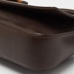 Pre Owned Escada Brown Karung and Leather Shoulder Bag